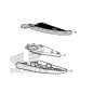 Set Repose Pied Passager Gauche Honda Forza 300