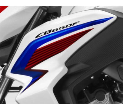 Stripe Shroud Left Honda CB650F TRICOLOR WHITE