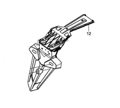 Rear Fender License Plate Support Honda CBR 650F