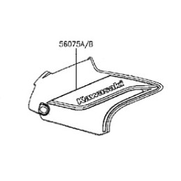 Autocollant Droit Couvre Reservoir 2016 Kawasaki ER6N 650 GRIS MÉTALLIQUE CARBON