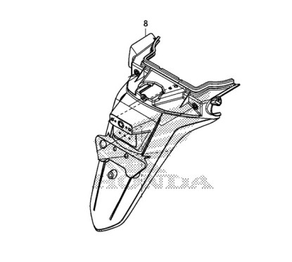 Garde Boue Arrière Support Honda Forza 300