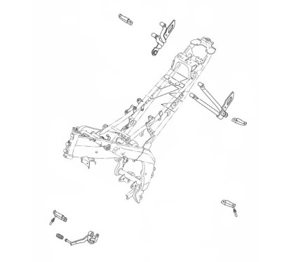 Bracket Footrest Rear Right Yamaha YZF R15