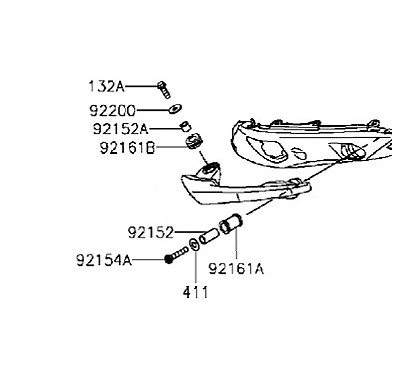Fixing Set Grip Tandem Kawasaki Er6n 650