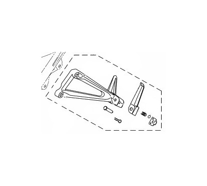 Kit Repose Pied Arrière Gauche Yamaha MT-03 / MT-25