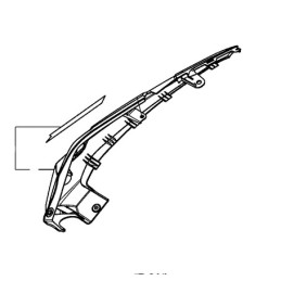 Carénage Arrière Droit Honda CB500X 2016 2017 2018