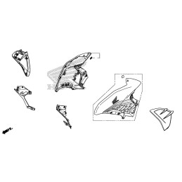 Couvre radiateur droit Honda CB500X