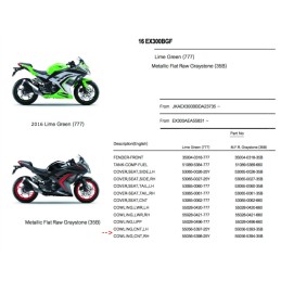 Carénage Flanc Central Gauche Kawasaki Ninja 300