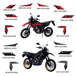 Autocollant Droit Garde Boue Arrière Honda CRF 250M 2013