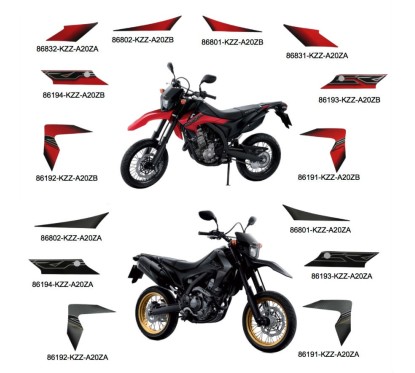 Stripe Left Rear Fender Honda CRF 250M 2013