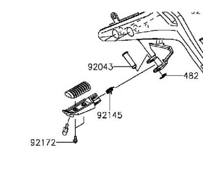 Set Fixation Front Step Kawasaki Er6n 650