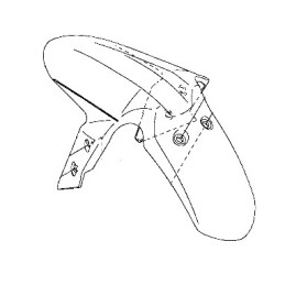 Garde Boue Avant Kawasaki Z250