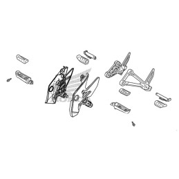 Caoutchouc Repose Pied Arrière Honda CBR 500R