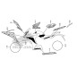 KIT Stickers Honda CBR 650F 2016 NOIR/BLANC