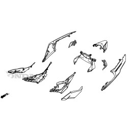 Aération Arrière Gauche Honda CB500F 2016 2017 2018