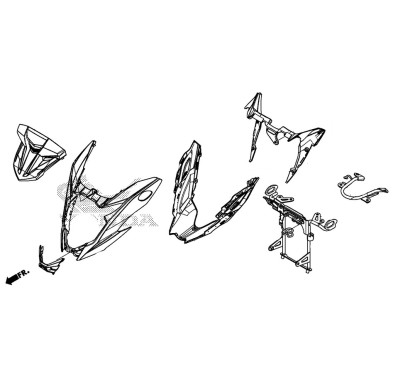 Carénage Contour Compteur Honda CB500F 2016 2017 2018