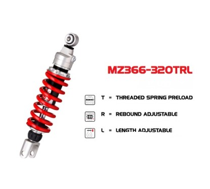 Rear Shock Absorber YSS MZ366 KAWASAKI NINJA 250R / 300R