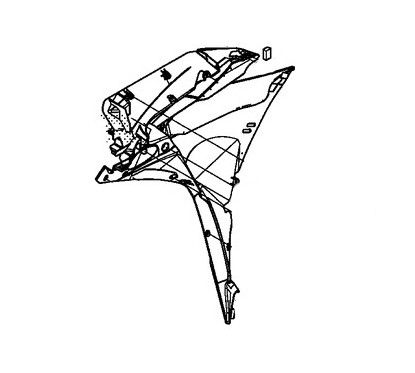 Carénage Intérieur Flanc Droit Honda CBR 500R 2016 2017 2018