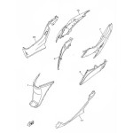 OEM Genuine Side Cover Parts Yamaha Tricity 125 2014 2015