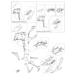 Pièces Carénage Flanc Avant Ecopes Origine Yamaha YZF-R3 / R25 2015 2016 2017 2018